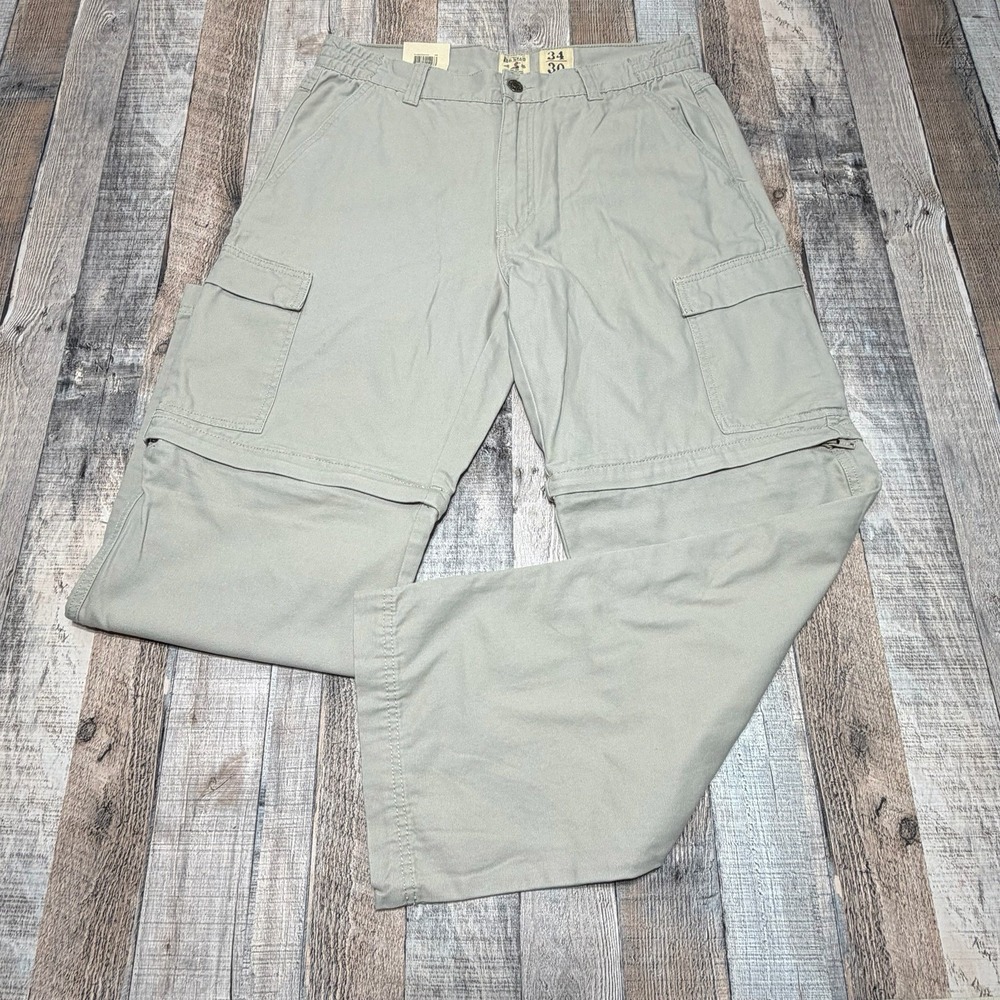 RedHead Cargo Pants Mens 34x30 Khaki Convertible Zip Off Hiking Outdoor Utility